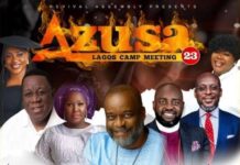 Azusa Conference Lagos 2025: Apostle Madubuko, Emmy Kosgei, Yadah, Ighosa, Apostle Flourish Peters, Bishop Wale Ajayi, Bishop Fred Addo AZUSA 23 LAGOS: Minister Yadah, Bishop Fred Addo, Pastor Emmy Madubuko, Apostle Anselm Madubuko, Bishop Wale Ajayi, Apostle Flourish Peters, Minister Ighosa Obaroh
